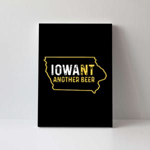 Funny Iowa Beer Distressed Iowa State Map Canvas