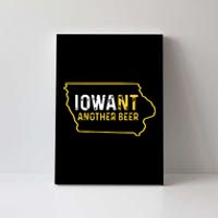 Funny Iowa Beer Distressed Iowa State Map Canvas