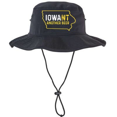 Funny Iowa Beer Distressed Iowa State Map Bucket Hat