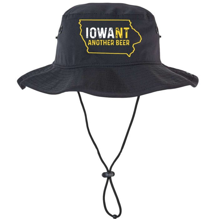 Funny Iowa Beer Distressed Iowa State Map Legacy Cool Fit Booney Bucket Hat