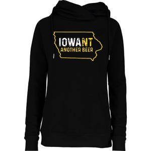 Funny Iowa Beer Distressed Iowa State Map Womens Funnel Neck Pullover Hood