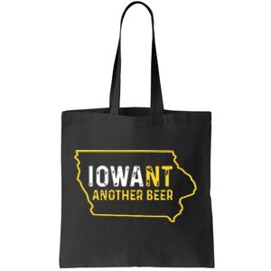 Funny Iowa Beer Distressed Iowa State Map Tote Bag