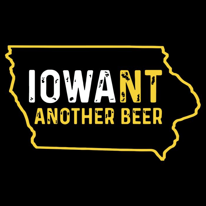 Funny Iowa Beer Distressed Iowa State Map Bag