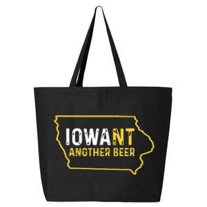 Funny Iowa Beer Distressed Iowa State Map 25L Jumbo Tote