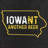Funny Iowa Beer Distressed Iowa State Map 25L Jumbo Tote