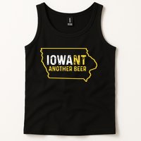 Funny Iowa Beer Distressed Iowa State Map Tank Top