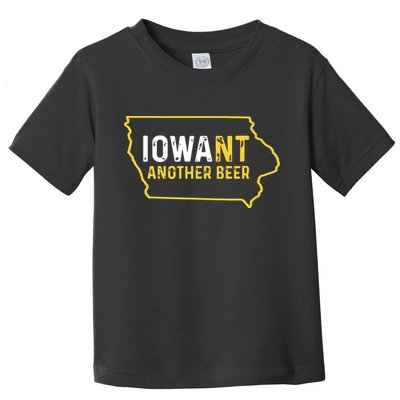 Funny Iowa Beer Distressed Iowa State Map Toddler T-Shirt