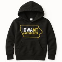 Funny Iowa Beer Distressed Iowa State Map Kids Hoodie