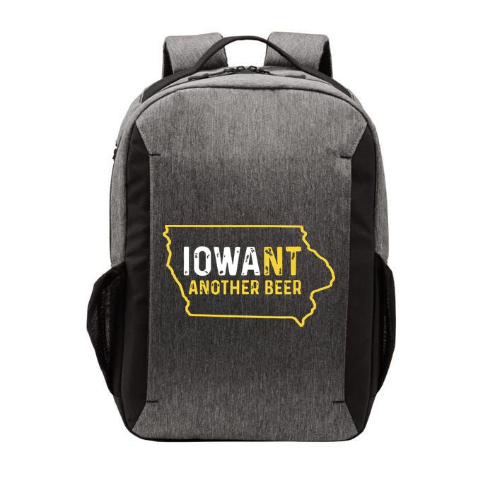 Funny Iowa Beer Distressed Iowa State Map Vector Backpack
