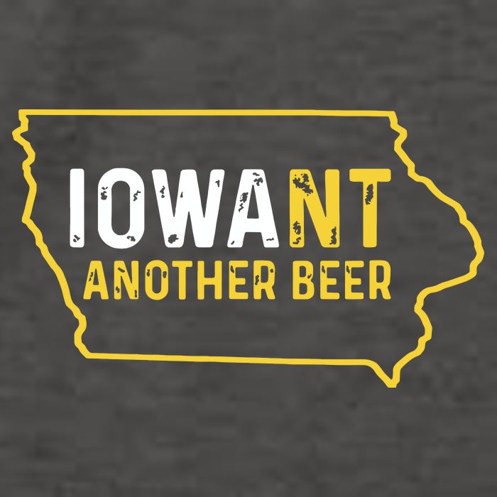Funny Iowa Beer Distressed Iowa State Map Vector Backpack