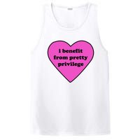 Funny I Benefit From Pretty Privilege 2000s Celebrity Style Meme PosiCharge Competitor Tank