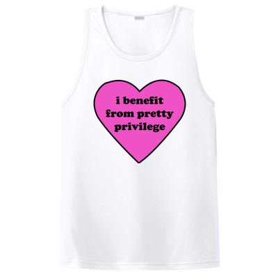 Funny I Benefit From Pretty Privilege 2000s Celebrity Style Meme PosiCharge Competitor Tank