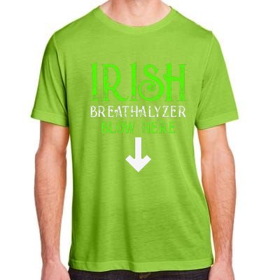 Funny Irish Breathalyzer Blow Here Saint Patricks Day Party Adult ChromaSoft Performance T-Shirt