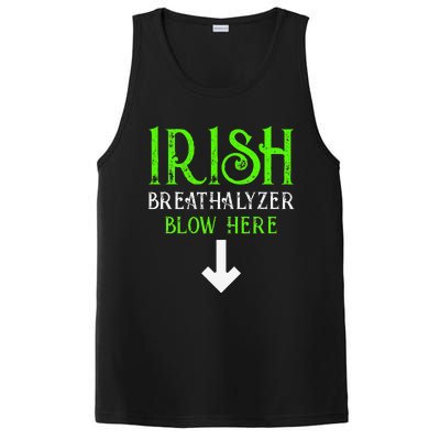 Funny Irish Breathalyzer Blow Here Saint Patricks Day Party PosiCharge Competitor Tank