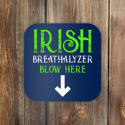 Funny Irish Breathalyzer Blow Here Saint Patricks Day Party Coaster