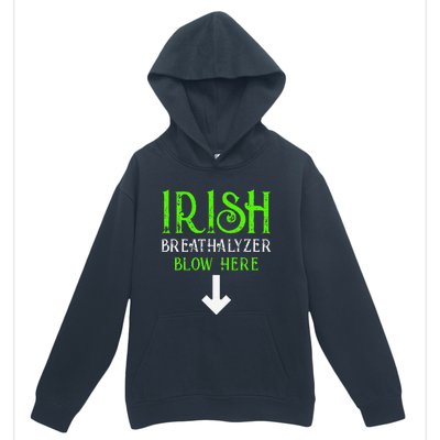 Funny Irish Breathalyzer Blow Here Saint Patricks Day Party Urban Pullover Hoodie