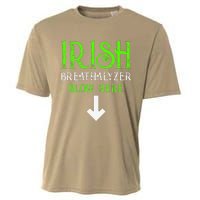 Funny Irish Breathalyzer Blow Here Saint Patricks Day Party Cooling Performance Crew T-Shirt