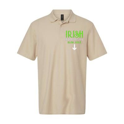 Funny Irish Breathalyzer Blow Here Saint Patricks Day Party Softstyle Adult Sport Polo