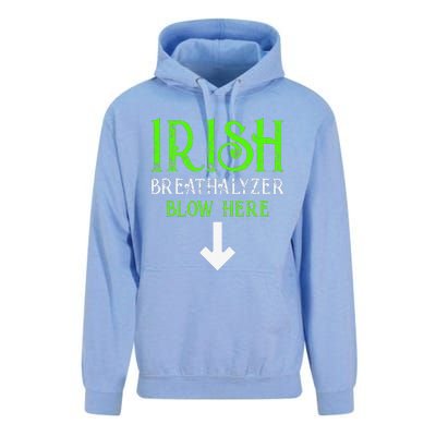 Funny Irish Breathalyzer Blow Here Saint Patricks Day Party Unisex Surf Hoodie