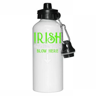 Funny Irish Breathalyzer Blow Here Saint Patricks Day Party Aluminum Water Bottle