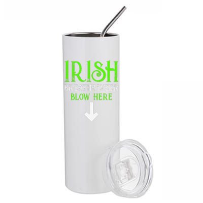 Funny Irish Breathalyzer Blow Here Saint Patricks Day Party Stainless Steel Tumbler