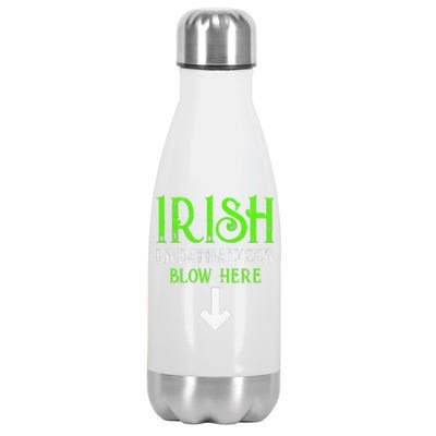 Funny Irish Breathalyzer Blow Here Saint Patricks Day Party Stainless Steel Insulated Water Bottle