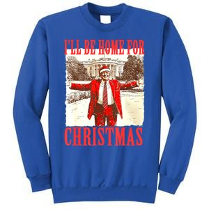 Funny ILl Be Home For Christmas Santa Trump Xmas 2024 Gift Sweatshirt