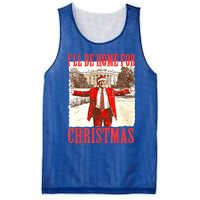 Funny ILl Be Home For Christmas Santa Trump Xmas 2024 Gift Mesh Reversible Basketball Jersey Tank