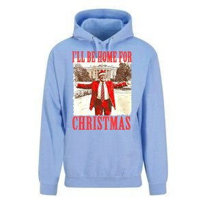 Funny ILl Be Home For Christmas Santa Trump Xmas 2024 Gift Unisex Surf Hoodie