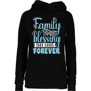 Family is Blessing Matching Family Gathering Reunion Party Womens Funnel Neck Pullover Hood