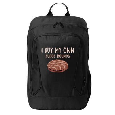 Funny I Buy My Own Fudge Rounds Vintage Fudge Rounds Gift City Backpack