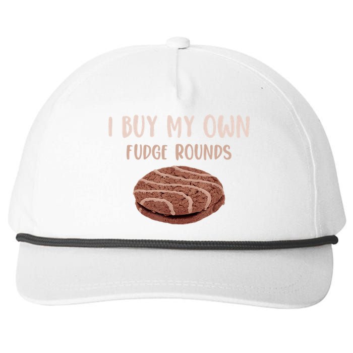 Funny I Buy My Own Fudge Rounds Vintage Fudge Rounds Gift Snapback Five-Panel Rope Hat