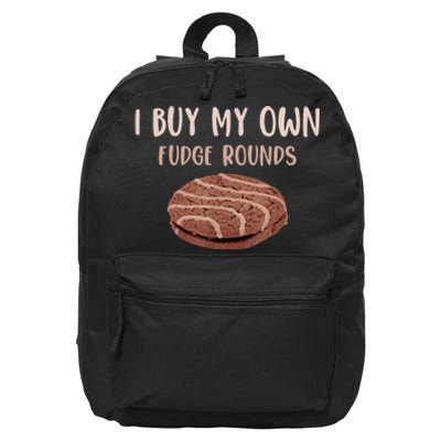 Funny I Buy My Own Fudge Rounds Vintage Fudge Rounds Gift 16 in Basic Backpack