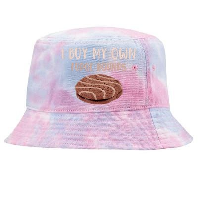 Funny I Buy My Own Fudge Rounds Vintage Fudge Rounds Gift Tie-Dyed Bucket Hat