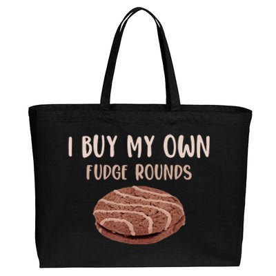 Funny I Buy My Own Fudge Rounds Vintage Fudge Rounds Gift Cotton Canvas Jumbo Tote