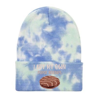 Funny I Buy My Own Fudge Rounds Vintage Fudge Rounds Gift Tie Dye 12in Knit Beanie