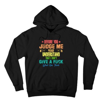 Funny Introvert Before You Judge Me Vintage Hoodie