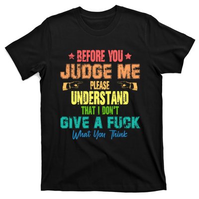 Funny Introvert Before You Judge Me Vintage T-Shirt