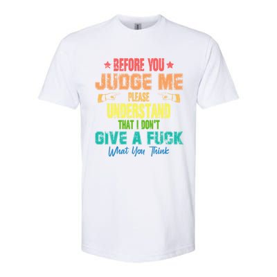 Funny Introvert Before You Judge Me Vintage Softstyle CVC T-Shirt