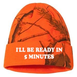 Funny ILl Be Ready In 5 Minutes I White Lie Party Cool Gift Kati Licensed 12" Camo Beanie