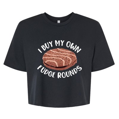 Funny I Buy My Own Fudge Rounds Vintage Fudge Rounds Bella+Canvas Jersey Crop Tee