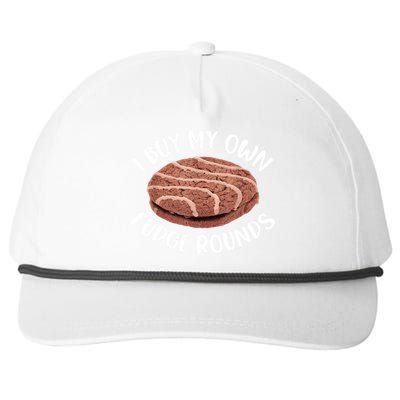 Funny I Buy My Own Fudge Rounds Vintage Fudge Rounds Snapback Five-Panel Rope Hat