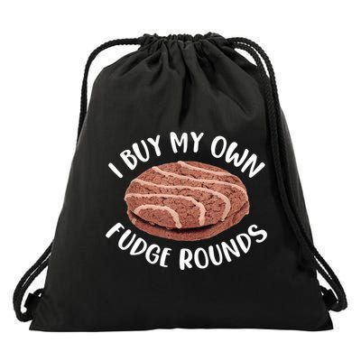 Funny I Buy My Own Fudge Rounds Vintage Fudge Rounds Drawstring Bag