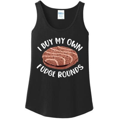 Funny I Buy My Own Fudge Rounds Vintage Fudge Rounds Ladies Essential Tank