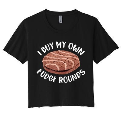 Funny I Buy My Own Fudge Rounds Vintage Fudge Rounds Crop Top