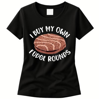 Funny I Buy My Own Fudge Rounds Vintage Fudge Rounds Womens T-Shirt