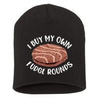 Funny I Buy My Own Fudge Rounds Vintage Fudge Rounds Short Acrylic Beanie