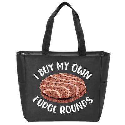Funny I Buy My Own Fudge Rounds Vintage Fudge Rounds Zip Tote Bag