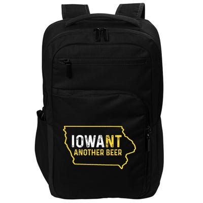 Funny Iowa Beer Distressed Iowa State Map Impact Tech Backpack