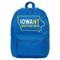 Funny Iowa Beer Distressed Iowa State Map 16 in Basic Backpack